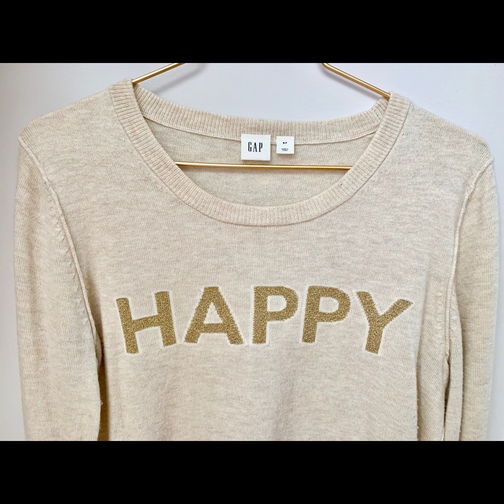 Gap, very lightweight sweater “Happy” Small